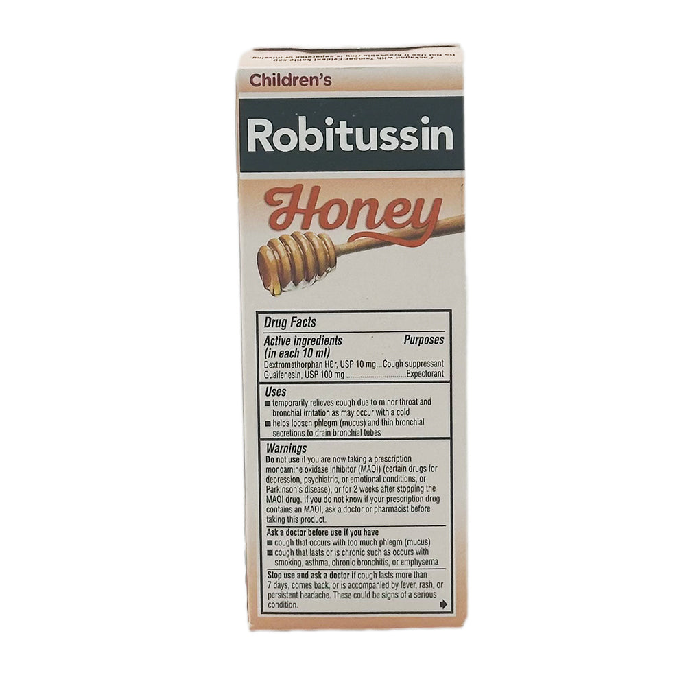 Children's Robitussin Kids Cough Congestion DM and Cold Medicine, Honey, 4 Fl Oz
