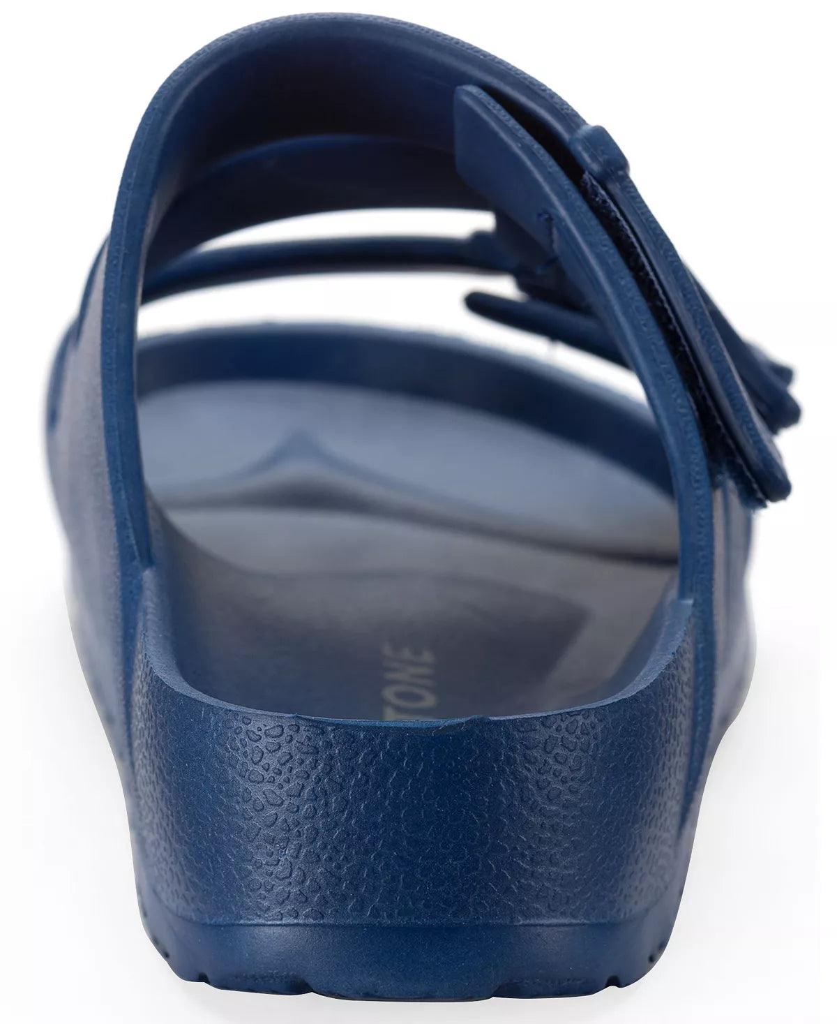 sun and stone | boys open toe slip-on bowie sandals | navy size 12m - Home Revival Shop