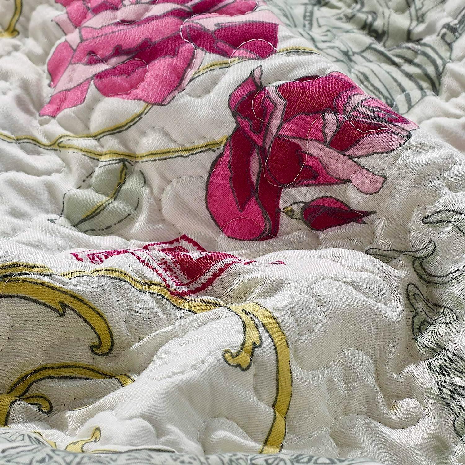 virah bella | quilt set 3 pc. | paris themed, light-wight/reversible | king - Home Revival Shop