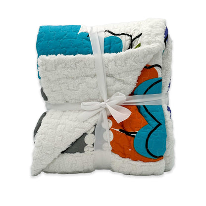virah bella | quilted sherpa throw | donatella | 50" by 60" - Home Revival Shop