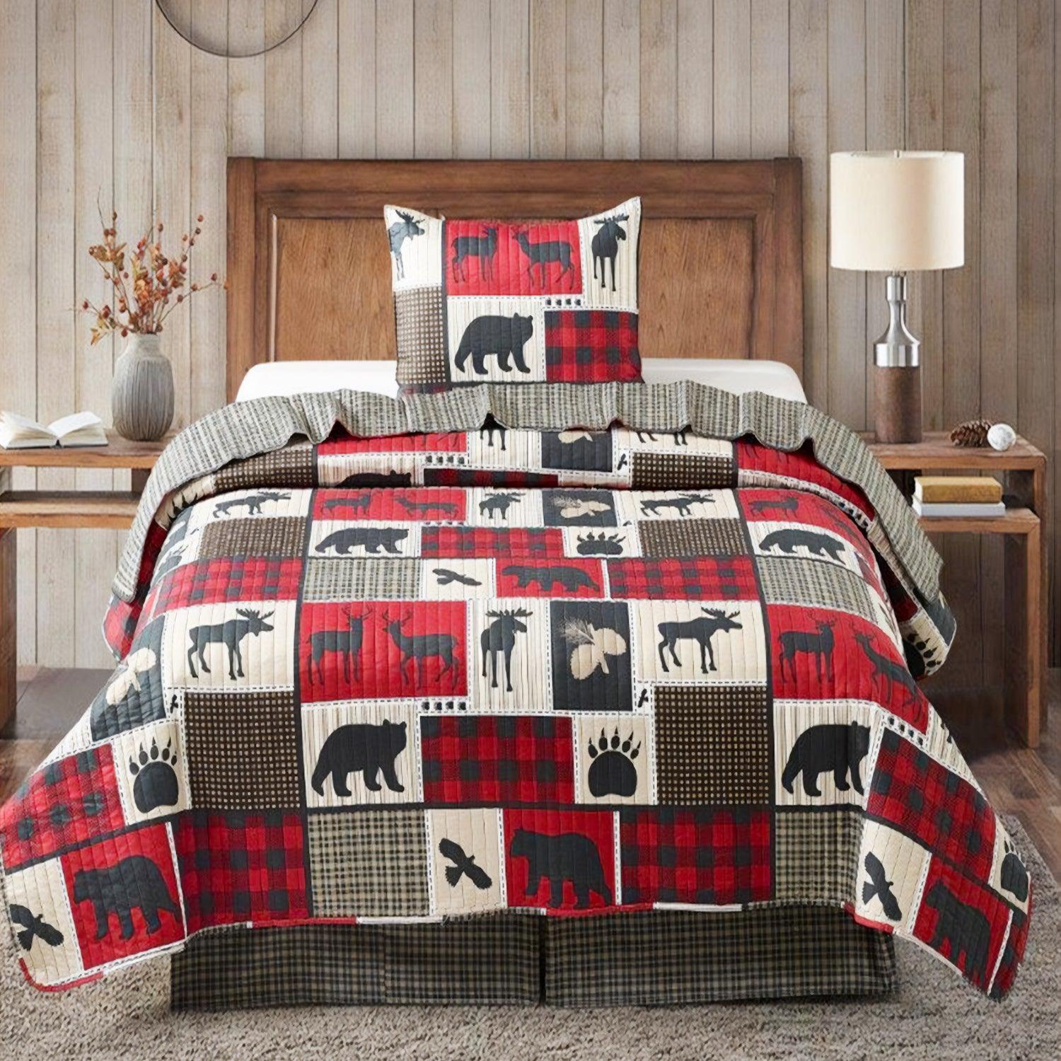 virah bella | quilt set 2 pc. | lodge themed bedding | twin - Home Revival Shop
