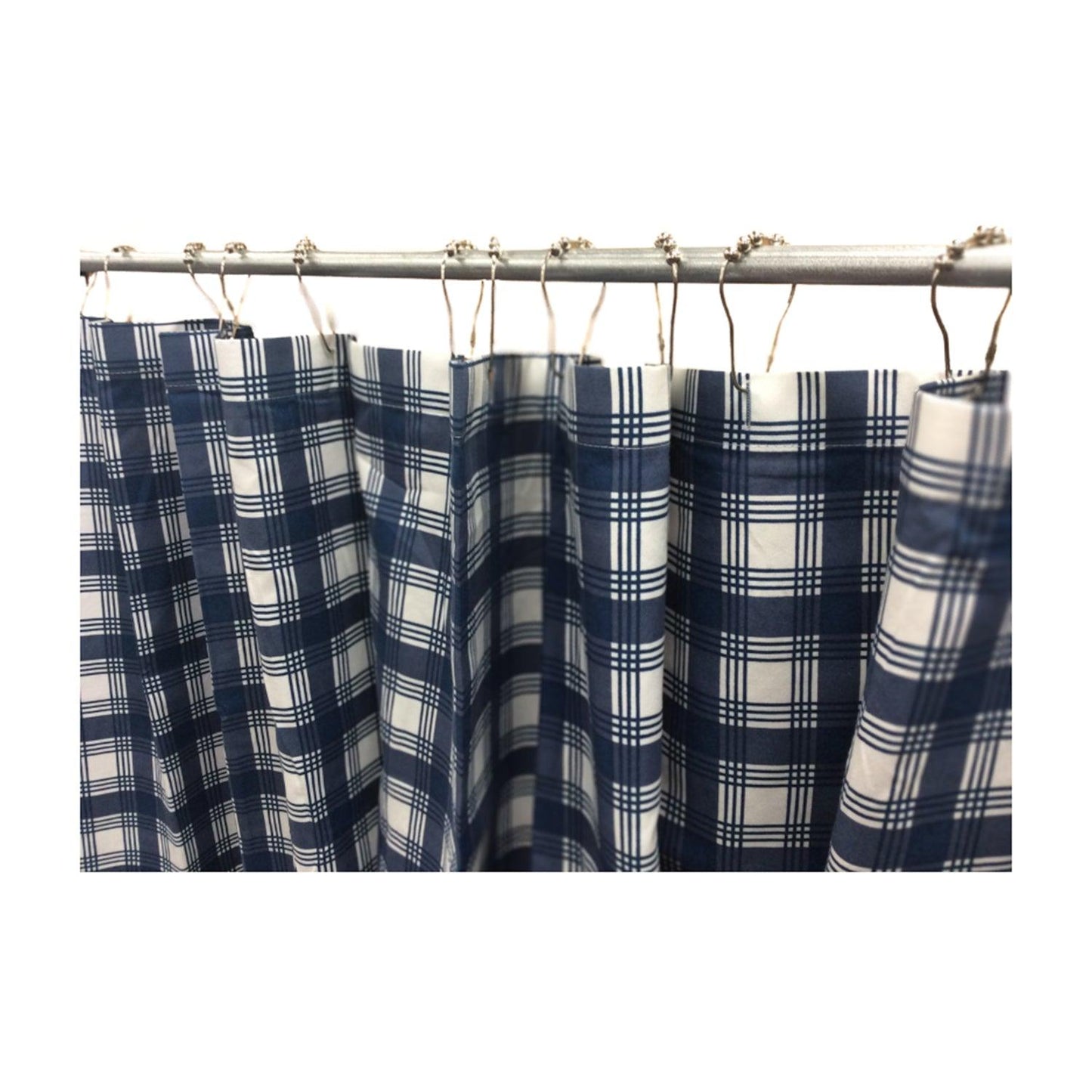 Virah Bella - Shower Curtain - 13 Piece Set in Lincoln Plaid Blue - Home Revival Shop